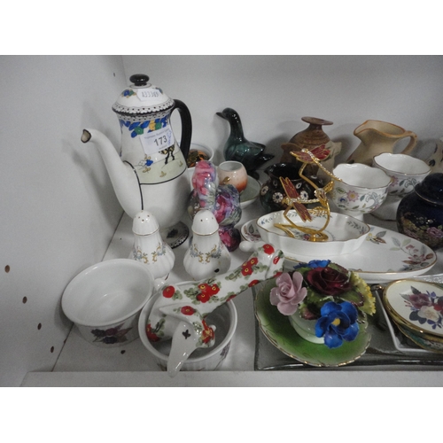 173 - Paragon cabinet cups and saucers, boxed Minton porcelain, Royal Doulton coffee pot, ornaments etc (t... 