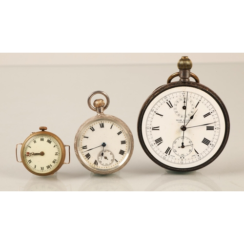 209 - 9ct gold cased wrist watch (no strap, gross weight 12g), Muir & Sons Glasgow pocket watch, and a... 