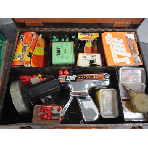 188 - Spit Matic nail gun and boxed Spit accessories.