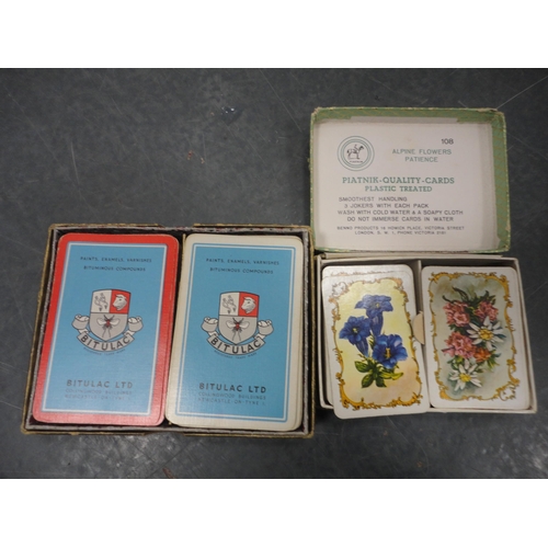 196 - Cased mahjong set, boxed dominoes, playing cards etc.