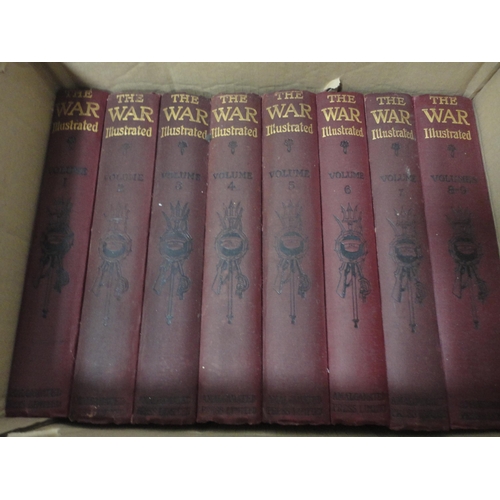 199 - Carton containing 'The War Illustrated', volumes I to VIII.