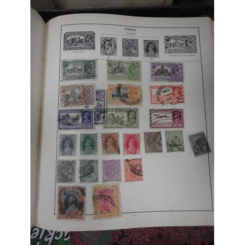 207 - Case containing loose stamps and ephemera to include The World Postage Stamp Album, The Strand Stamp... 