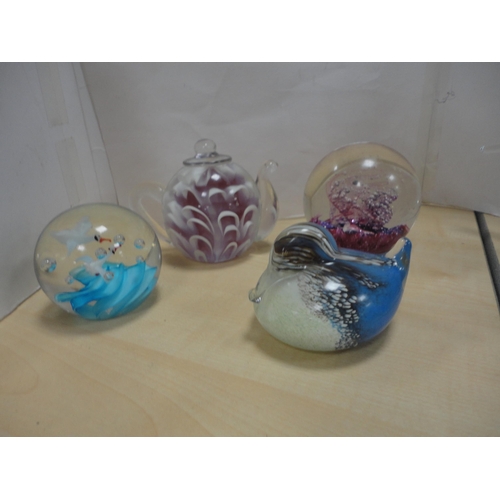 223 - Collection of art glass to include perfume bottles, ornaments, paperweights etc.