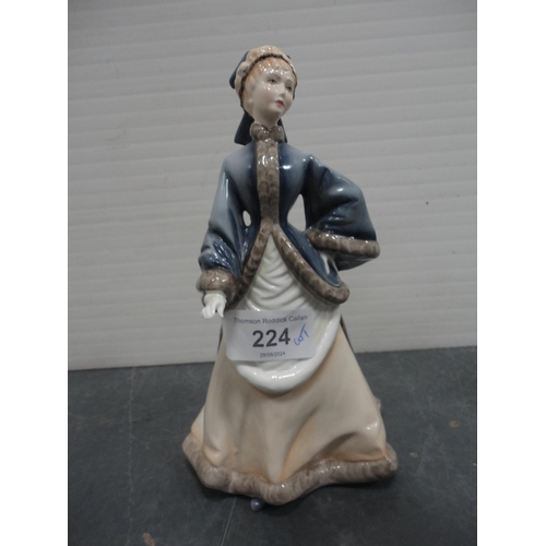 224 - Group of Spanish figures to include Nao, Royal Worcester figure 'Winter's Morn', Mason's 'Mandalay' ... 