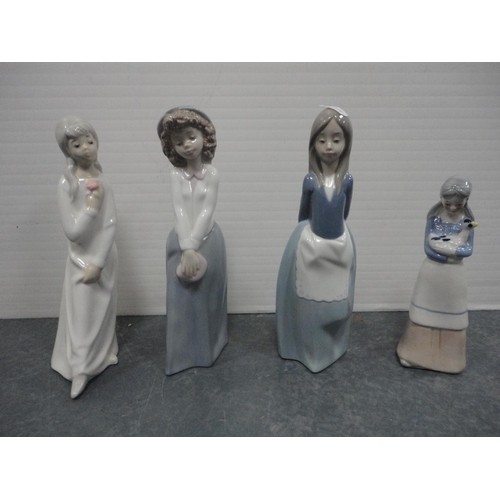 224 - Group of Spanish figures to include Nao, Royal Worcester figure 'Winter's Morn', Mason's 'Mandalay' ... 