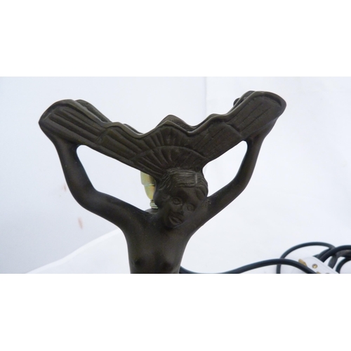 235 - Contemporary Art Deco-style figural table lamp.