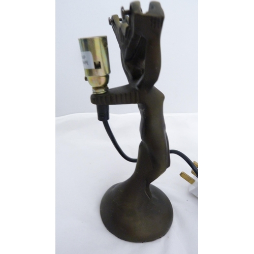 235 - Contemporary Art Deco-style figural table lamp.