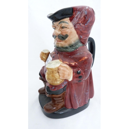 241 - Two Royal Doulton toby jugs, 'Sir John Falstaff' and 'Happy John', small Royal Doulton character jug... 