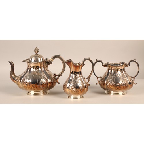 238 - Three piece EPNS tea set