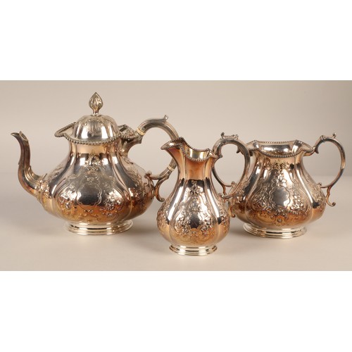 238 - Three piece EPNS tea set