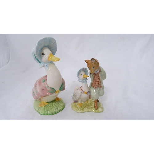 274 - Beswick Beatrix Potter figure 'Jemima Puddleduck' and a Royal Albert Beatrix Potter group, 'Jemima P... 