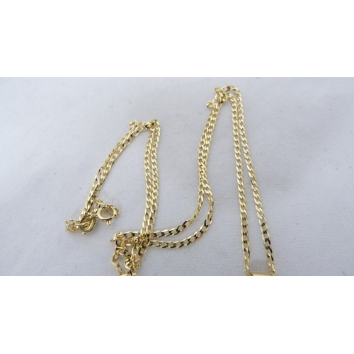 331 - 9ct gold chain (1.7g gross), and a locket attached.