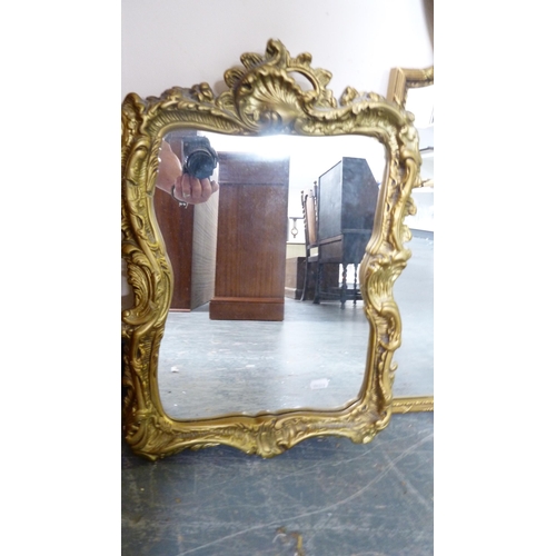 349 - Painted oval wall mirror and two reproduction wall mirrors.  (3)