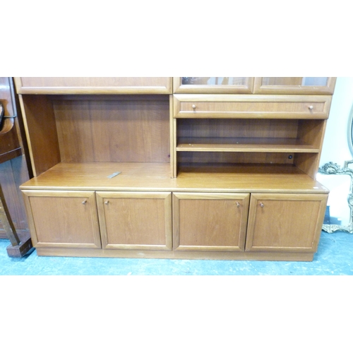 350 - McIntosh of Kirkcaldy retro teak wall display unit.