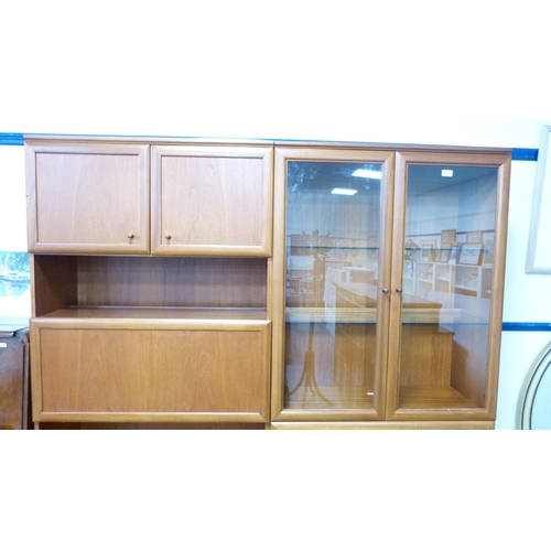 350 - McIntosh of Kirkcaldy retro teak wall display unit.