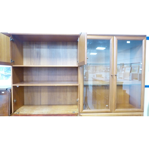 350 - McIntosh of Kirkcaldy retro teak wall display unit.