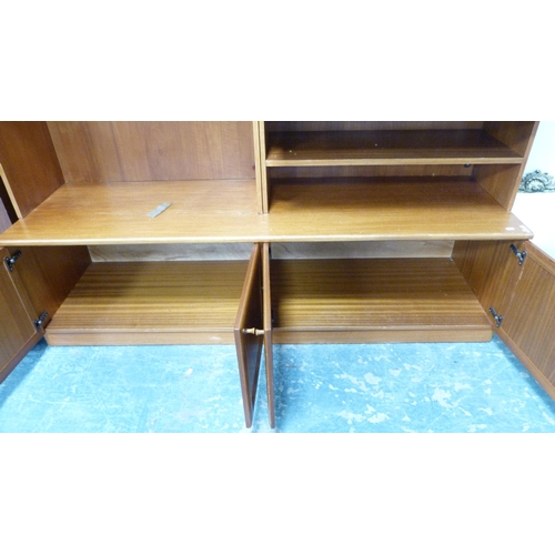 350 - McIntosh of Kirkcaldy retro teak wall display unit.