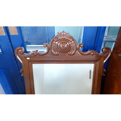 352 - Reproduction Victorian-style overmantel mirror.