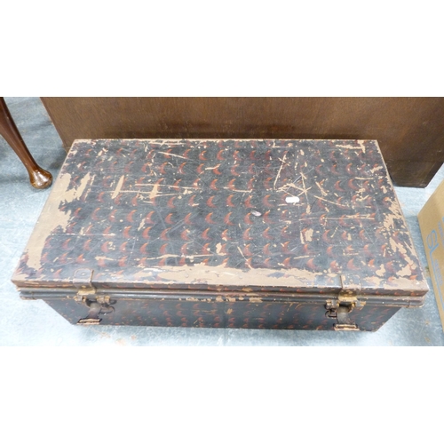 375 - Toleware trunk, manufactured by Jones Bros of Wolverhampton.