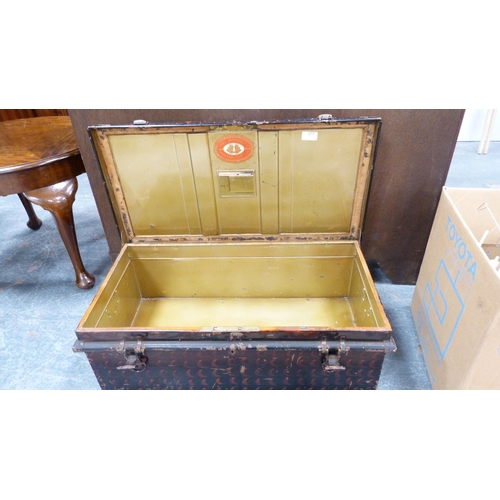 375 - Toleware trunk, manufactured by Jones Bros of Wolverhampton.