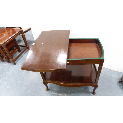 389 - Mahogany fold-over card table.