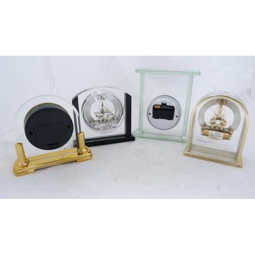 40 - Four modern mantel clocks to include two examples by the London Clock Company.  (4)