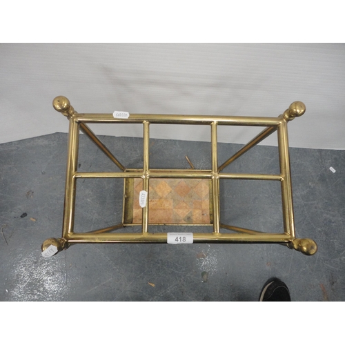 418 - Brass stick stand.