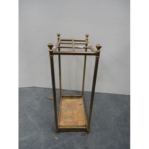 418 - Brass stick stand.