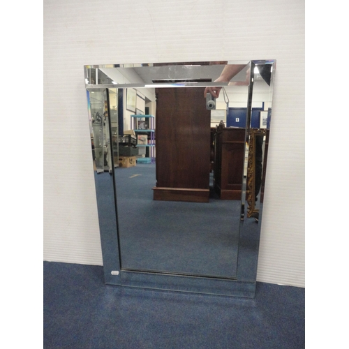 421 - Gilt framed wall mirror and another wall mirror.  (2)