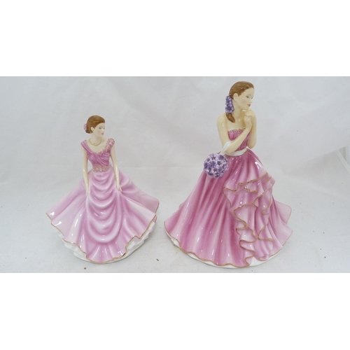 47 - Six Royal Doulton figures to include 'Donna', 'Amelia', 'Michelle', 'Annie' and 'Rebecca'.