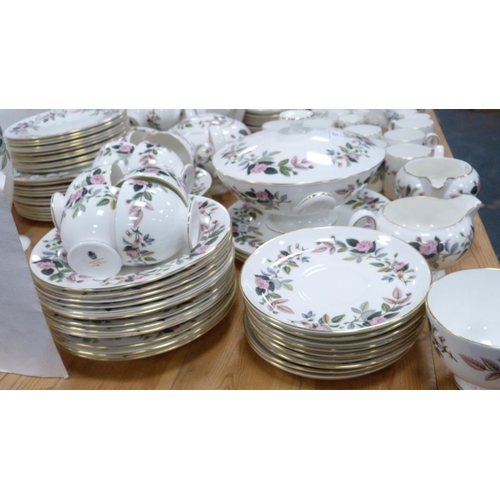 67 - Large collection of Wedgwood 'Hathaway Rose' pattern dinner, tea and coffee wares to include ramekin... 