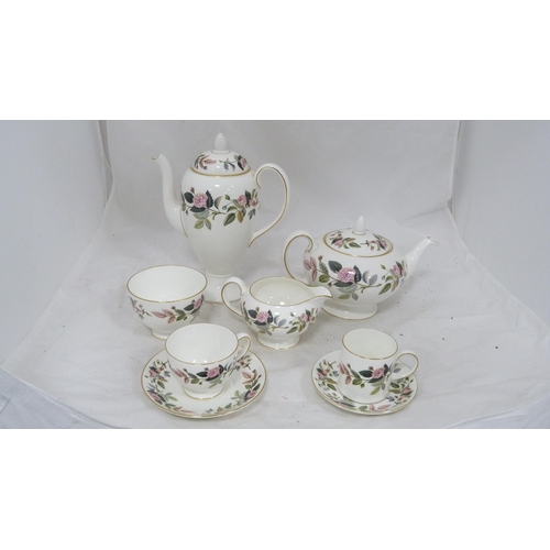 67 - Large collection of Wedgwood 'Hathaway Rose' pattern dinner, tea and coffee wares to include ramekin... 