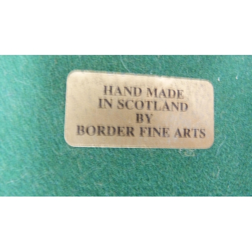 73 - Border Fine Arts group designed by Ray Ayres modelled as grebes on an iridescent naturalistic settin... 