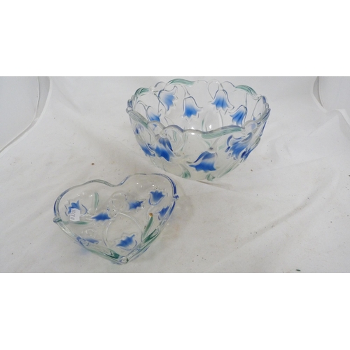 74 - Portmeirion 'Phoenix' pattern coffee set designed by John Cuffley, a floral decorated glass bowl and... 