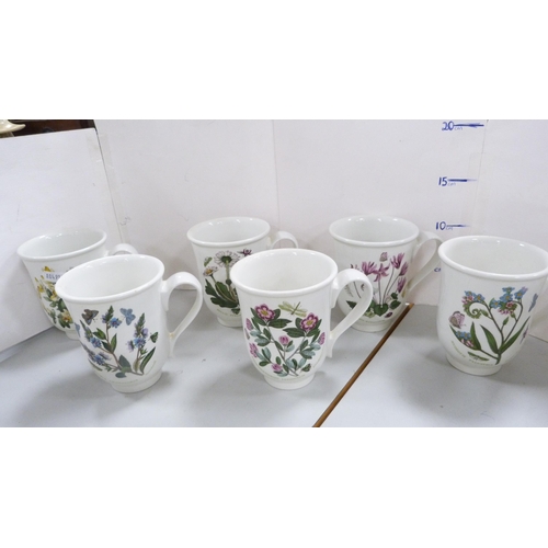 84 - Collection of Portmeirion 'Botanic Garden' tablewares to include mugs, ewer and basin, cylindrical v... 