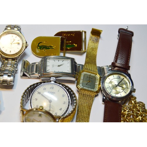 183 - Rotary 9ct gold gent's watch, various other wristwatches and jewellery.