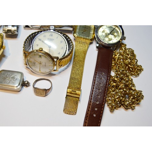 183 - Rotary 9ct gold gent's watch, various other wristwatches and jewellery.