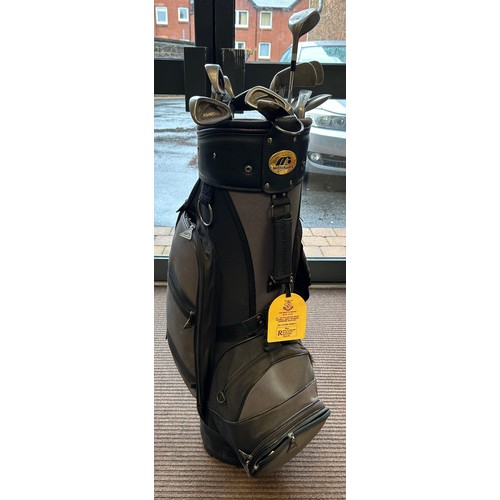 505 - Mitsushiba golf bag with assorted clubs