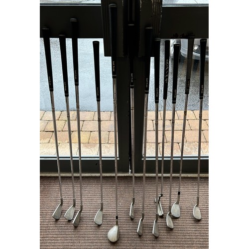 505 - Mitsushiba golf bag with assorted clubs