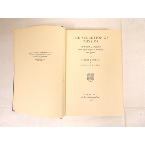 230 - EINSTEIN ALBERT & INFELD LEOPOLD. The Evolution of Physics. Illus. & text diags. Orig. ... 