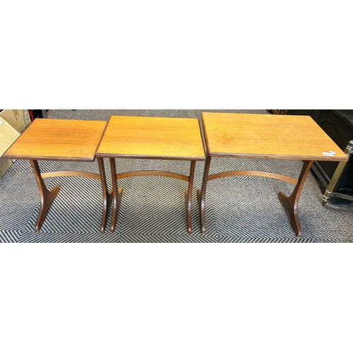 525 - Mid G-Plan century set of three teak nesting tables