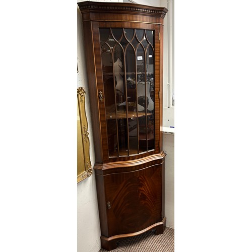 532 - Glazed mahogany corner cabinet