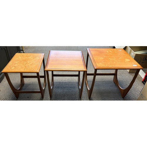 548 - Set of three teak mid century nesting tables