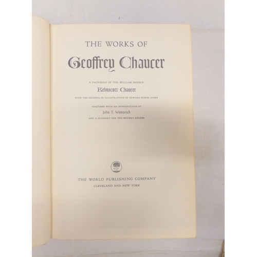 140 - CHAUCER GEOFFREY.  Facsimile of the William Morris Kelmscott Chaucer, ed. by J. T. Winterich. F... 