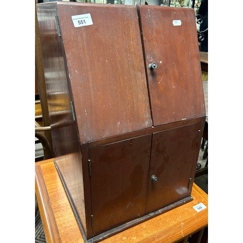 551 - Mahogany cabinet 54cm h