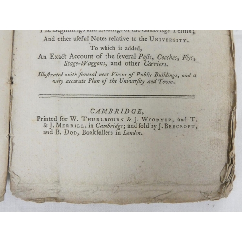 185 - THURLBOURN W. & WOODYER J. (Pubs).  Cantabrigia Depicta, A Concise & Accurate Description of... 