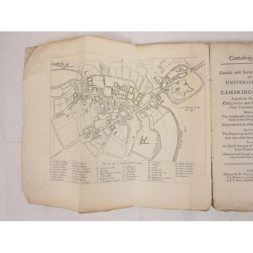 185 - THURLBOURN W. & WOODYER J. (Pubs).  Cantabrigia Depicta, A Concise & Accurate Description of... 