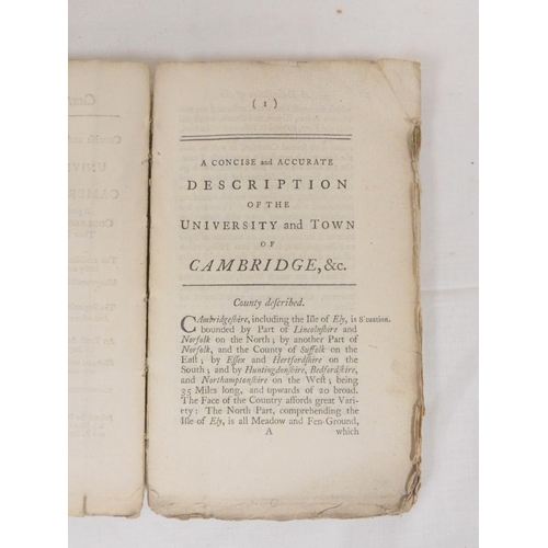 185 - THURLBOURN W. & WOODYER J. (Pubs).  Cantabrigia Depicta, A Concise & Accurate Description of... 