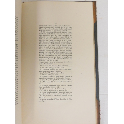 186 - RYLANDS J. PAUL.  Notes on the Family of Holcroft With an Account of Their Arms. Eng. fron... 