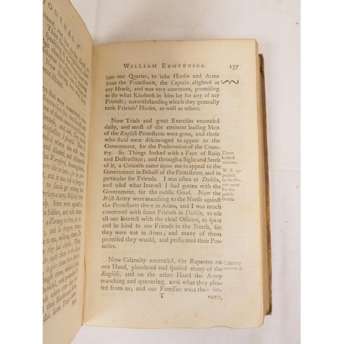 188 - EDMUNDSON WILLIAM.  A Journal of the Life, Travels, Sufferings & Labour of Love in the Works of ... 